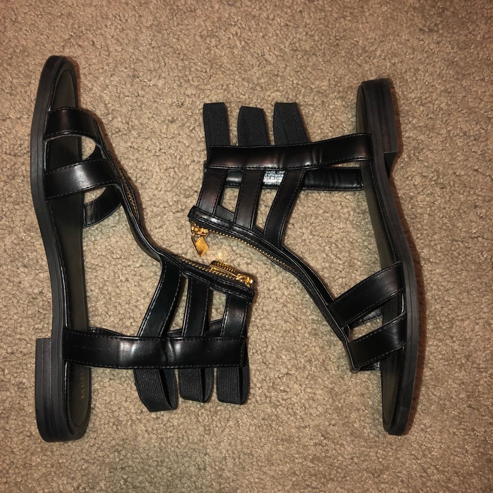 Black gladiator sandals